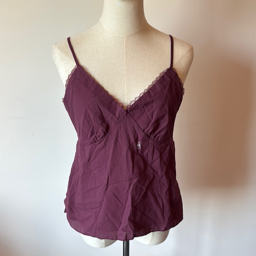Fitted Purple Asymmetrical Bustier Camisole